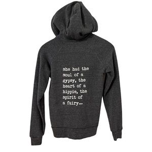 Om & Ah London New “Heart Of A Gypsy” Zipup Hoodie Sweatshirt Women’s Size XS